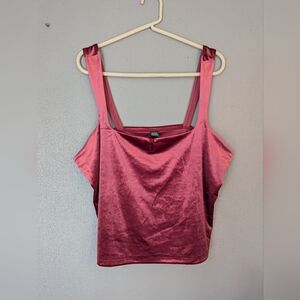 Wild Fable  Dark Pink Velvet Tank Top XXL